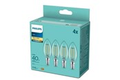 Lamput - Philips LED-lamppu Classic Candle 4,3W/827 (40W) Clear 4-pack E14 - 929001889793