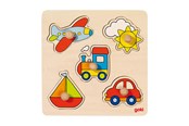 Palapelit - Goki Wooden Stud Puzzle Vehicles Puu - 57547