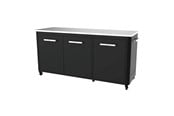Grillit ja tarvikkeet - cozze ® outside table with 3 doors and 6 casters stainless steel/black/gray - 90528