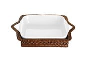 Keittiötarvikkeet - Pillivuyt Basket rectangular 29 x 24 cm Light/Dark brown Nito wicker - 22393