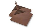 Keittiötarvikkeet - Pillivuyt Potholder 20.5 x 20.5 cm 2 pcs Brown Canvas/Leather - 29575