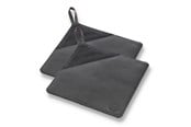 Keittiötarvikkeet - Pillivuyt Potholder 20.5 x 20.5 cm 2 pcs. black canvas/leather - 29576