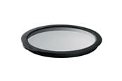 Keittiötarvikkeet - Rösle Glass lid 28 cm Clear/Black Glass/Silicone - 22558