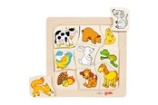 Palapelit - Goki Wooden Jigsaw Puzzle Who Eats What? Puu - 56880