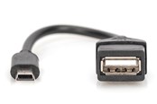 USB kaapelit - DIGITUS OTG USB 2.0 to USB Mini-B Adapter - AK-300310-002-S
