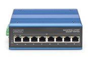 Kytkimet - DIGITUS 8-Port Gigabit Ethernet Industrial Network PoE Switch - DN-651121