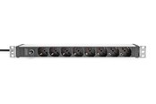 Virtakaapelit (ulkoinen) - DIGITUS 8-Port - 1U - Aluminum PDU (Italian Outlets) - DN-95410-IT