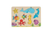 Palapelit - Goki Stud Puzzle Underwater World 8pcs. Puu - 57953