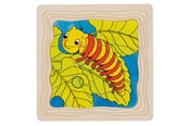 Palapelit - Goki Wooden Layer Puzzle - Butterfly Puu - 57523
