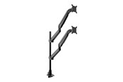 Seinäkiinnitys, AV-kiinnikkeet & AV-kalusteet - Multibrackets M - mounting kit - gas lift - for 2 LCD displays - VESA dual stacked pole - black - Max 20 kg - recommended for 15"-34" - 7350105214288