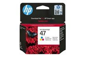 Mustepatruunat, värikasetit ja lisävarusteet - HP 47 / 6ZD61AE - Cyan Magenta Yellow Ink - 6ZD61AE#BHL