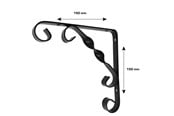 Sisustus - Home>it Deco Shelf Hook 150x150 mm. Black - 16582