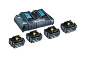 Akut ja laturit - Makita battery charger - with battery - 4 - Li-Ion - 199483-0