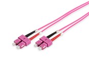 Verkkokaapelit - DIGITUS Fiber Optic Multimode Patch Cord - 2m - Pinkki - 2m - DK-2522-02-4
