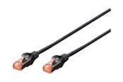 Verkkokaapelit - DIGITUS Professional patch cable - 5 m - black - Musta - 5m - DK-1644-050-BL-10