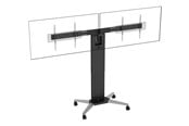 Seinäkiinnitys, AV-kiinnikkeet & AV-kalusteet - Vision VFM-F50T cart - motorised - for 2 flat panels - matte black - Max 80 kg - recommended for 86" - VFM-F50T/D