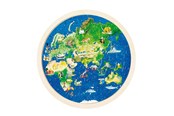 Palapelit - Goki Double Sided Wooden Puzzle - Globe 57pcs. Puu - 57666