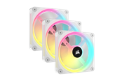 Kotelotuuletin - Corsair iCUE LINK QX120 RGB Starter Kit - White - Kotelotuuletin - 120mm - Valkoinen, RGB-valolla - 37 dBA - CO-9051006-WW