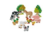 Puulelut - Goki Wooden Farm Animals 14pcs. - 53034