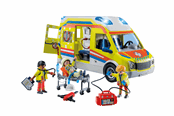 Playmobil - Playmobil Kaupunkitoimintaa - Ambulanssi valoilla ja äänillä - 71202