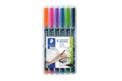 Kirjoitus- ja piirustustarvikkeet - Staedtler Universal pen Lumocolor perm F 6pcs - 318 WP6-1