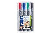 Kirjoitus- ja piirustustarvikkeet - Staedtler Marker Lumocolor permanent 4pcs.box - 350 WP4
