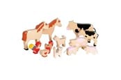 Puulelut - Goki Wooden Farm Animal Set 12 pcs. - GK370