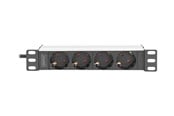 Virtakaapelit (ulkoinen) - DIGITUS 4-Port - 1U - Aluminum PDU - DN-95418