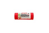 Koirat - Dogman Paksut Kakkapussit Solmittavilla Kahvoilla Punainen (50 kpl pakkaus) - 738832
