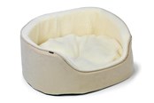Koirat - Dogman Pet Bed Sherpa High Rim Beige Medium 60x48x23cm - 805082