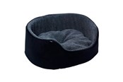 Koirat - Dogman Pet Bed Sherpa High Rim Black Small 50x43x21cm - 805087