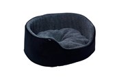 Koirat - Dogman Pet Bed Sherpa High Rim Black Large 70x53x25cm - 805089