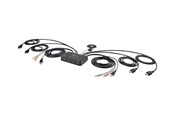 KVM-kytkimet - StarTech.com 2-Port Dual-Monitor HDMI Cable KVM Switch 4K 60Hz Compact KVM with 5ft/1.5m USB-A/HDMI/Audio Integrated Cables Bus Powered - C2-DH46-UA2-CBL-KVM