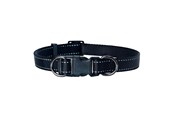 Koirat - Dogman Nylon Koiran Kaulapanta Iris Musta Keskikoko 15mmx35-50cm - 123001
