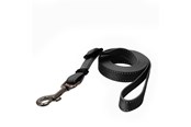 Koirat - Dogman Iris Säädettävä Nailoninen Koiran Talutushihna Musta Suuri 20mm 120-200cm - 223002