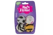Kissat - Dogman Cat Toy Plush Covered Ball 4cm (4-Pack Assorted) - 331209