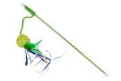 Kissat - Dogman Leikkikeppi kissoille hapsupallolla Vihreä 47cm - 331354