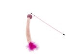 Kissat - Dogman Cat Toy Teaser Fuzzy Pink Wand 35cm - 331409