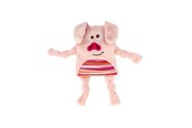 Koirat - Dogman Vaaleanpunainen Pigge Plutt Vinkuva Pehmo Koiranlelu 20cm - 334042
