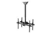 Seinäkiinnitys, AV-kiinnikkeet & AV-kalusteet - Deltaco Office ARM-0403 mounting kit - back-to-back telescopic - for 2 flat panels - black - Max 45 kg - recommended for 70" - ARM-0403
