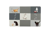 Kissat - Trixie Place Mat Patchwork Cat 44 × 28 cm grey - TX24579