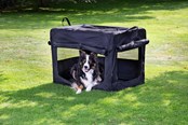 Koirat - Dogman Milou Canvas Crate Black Large 70x52x52cm - 375602