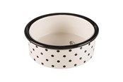 Kissat - Trixie Ceramic Bowl cat 0.3 l/ø 12 cm white/black - TX25120