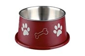Koirat - Trixie Long-Ear Bowl Stainless Steel/Plastic 0.9 l/ø 15 cm assorted colours - TX25247