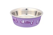 Kissat - Trixie Stainless Steel Bowl cat 0.3 l/ø 12 cm assorted colours - TX25270