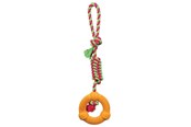 Koirat - Trixie Playing Rope with Ring 12 cm/41 cm assorted colours - TX33191