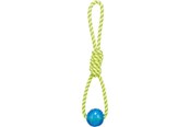 Koirat - Trixie Playing Rope with Ball ø 6 × 40 cm yellow/green - TX33662