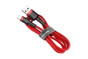 USB kaapelit - Baseus Cafule USB Lightning cable 2.4A 1m (black + red) - CALKLF-B09