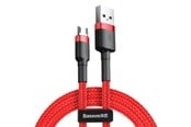 USB kaapelit - Baseus Cafule Micro USB cable 2.4A 1m (Red) - CAMKLF-B09