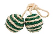 Kissat - Trixie 2 Balls on a Rope ø 4.5 cm assorted colours - TX4077